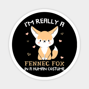 I'm Really A Fennec Fox In A Human Costume Funny Gift Magnet
